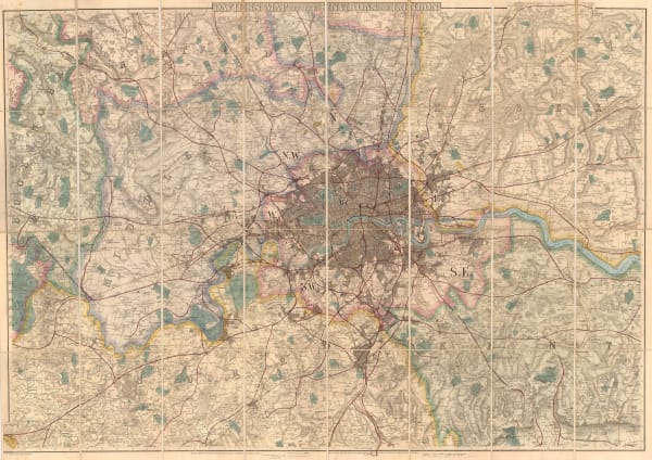 Benjamin Rees Davies, Davies's Map of the Environs of London, 1891