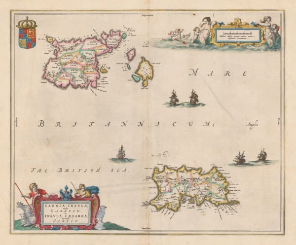 Willem & Jan Blaeu, Jersey, Guernsey & Sark, 1648