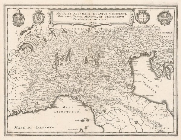 Matthäus Merian, Northern Italy, 1646