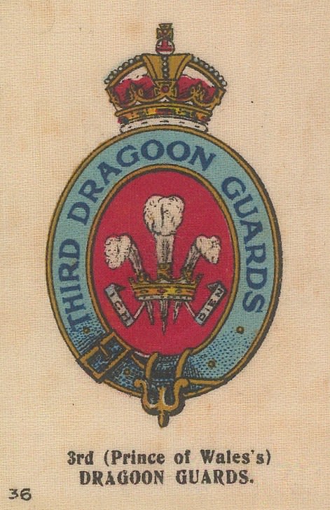 Cigarette Cards, British Army - 3rd Dragoon Guards, 1910 c.