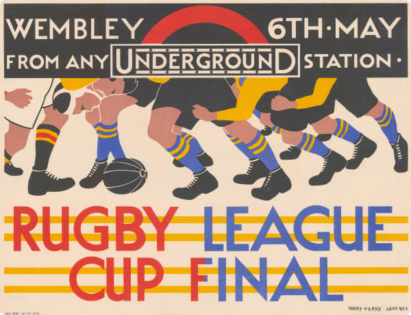 Heather 'Herry' Perry, Rugby - Rugby League Cup Final Underground Poster, 1933