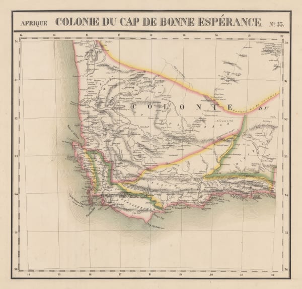 Philippe Vandermaelen, Western Cape, South Africa, 1827