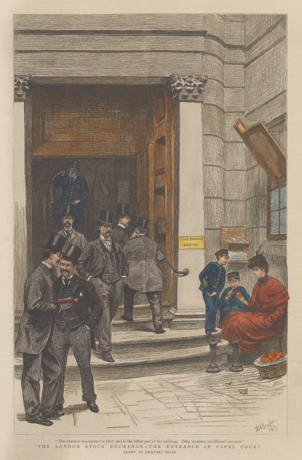 The Graphic Magazine, London - Stock Exchange, 1891