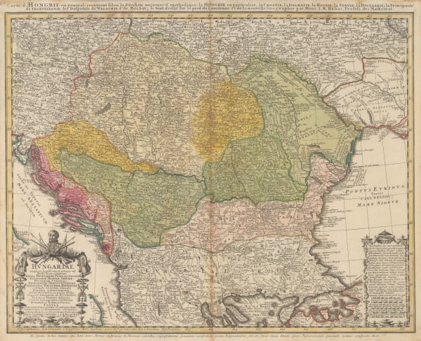 Homann Heirs, Hungary and the Balkans, 1740 c.