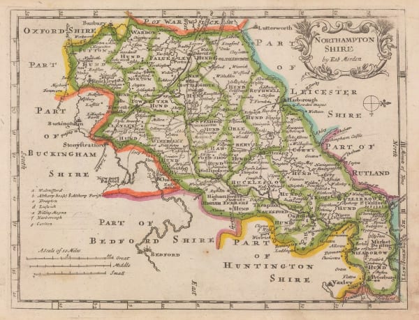 Robert Morden, Northamptonshire, 1708