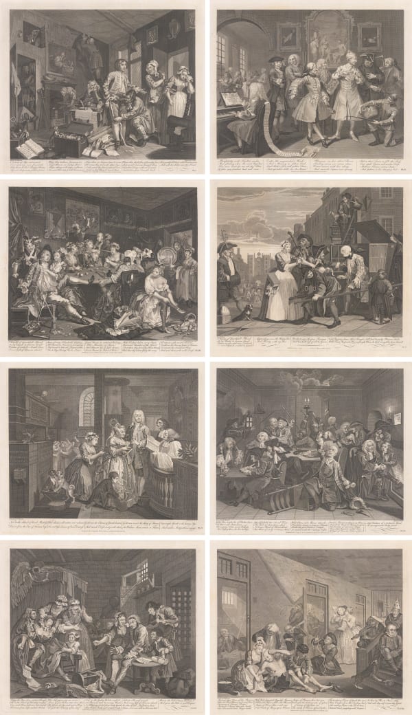 William Hogarth, Hogarth - Rake's Progress, 1800 c.