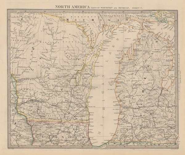 Society for the Diffusion of Useful Knowledge (SDUK), North America: Parts of Wisconsin and Michigan, 1879
