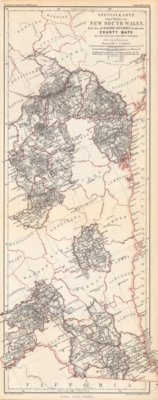 Justus Perthes, New South Wales, 1867