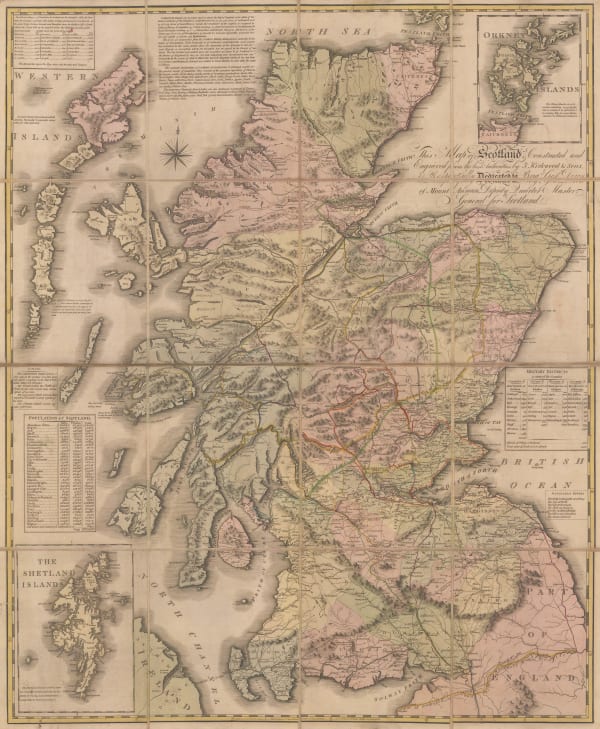 James Kirkwood & Sons, Kirkwood & Sons' Travelling Map of Scotland, 1804