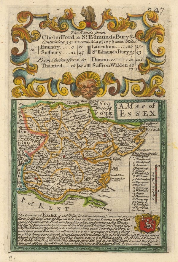 Emanuel Bowen & John Owen, A Map of Essex, 1720
