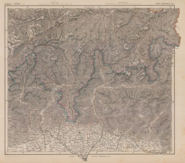 Justus Perthes, Swiss and Italian Alps, 1875
