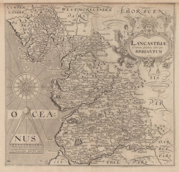 Christopher Saxton & William Hole, Lancastriae, 1637