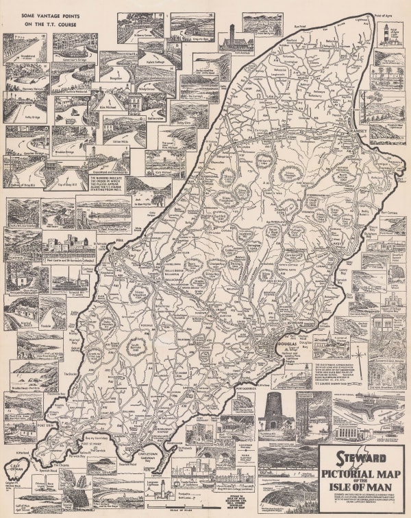 H. G. Steward, Pictorial Map of the Isle of Man, 1960 c.