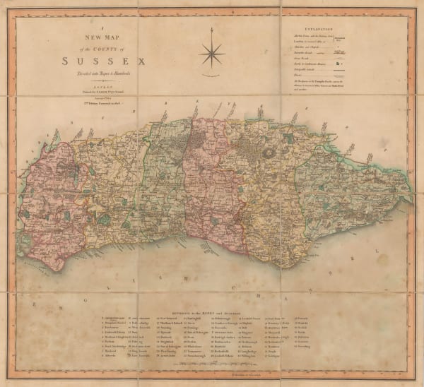 Charles Smith, A New Map of the County of Sussex, 1808