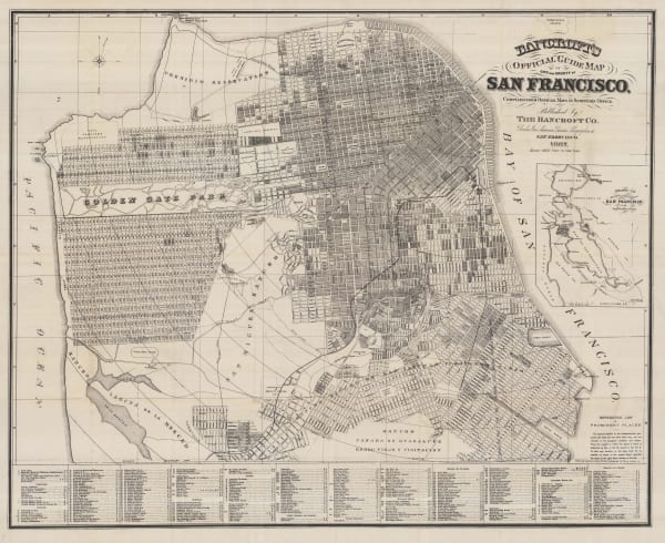 Bancroft Co., Bancroft's Official Guide Map of City and County San Francisco, 1887