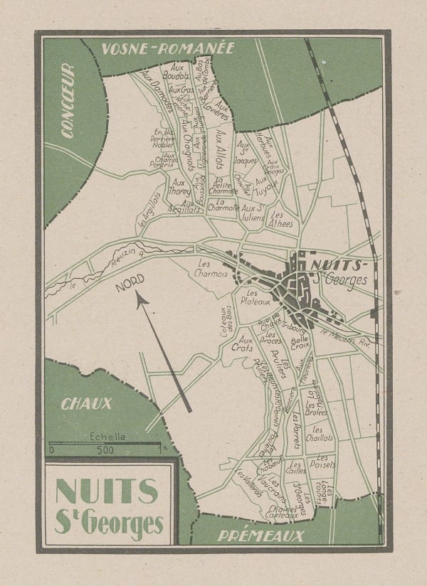 Walter Crotch, Wine Map of Nuits-Saint-Georges, 1947