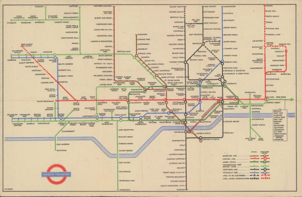 Harry Beck, London Underground Map, 1948
