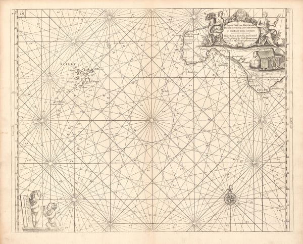 Capt. Greenvile Collins, Sea Chart of Land's End & the Scilly Isles, 1785