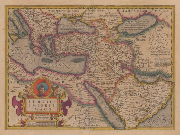 Mercator Hondius, Dutch Golden Age map of the Middle East , 1620 c.