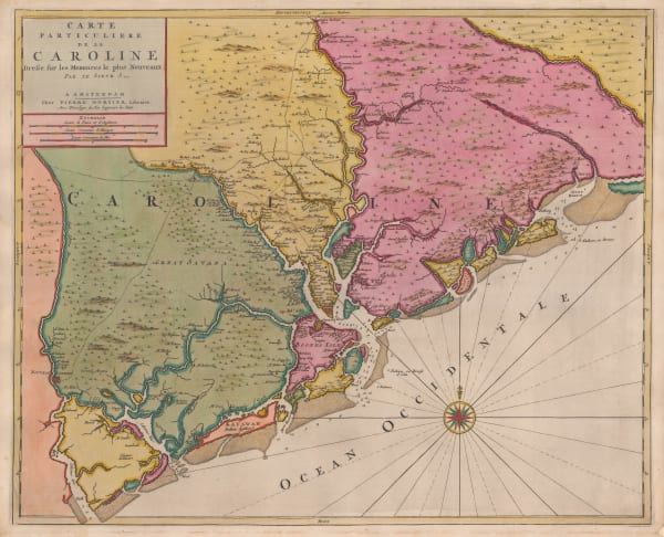 Pierre Mortier, South Carolina, 1700