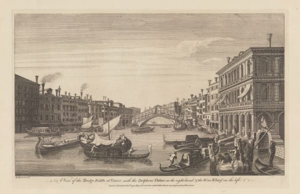 Robert Sayer, Italy - Venice, Rialto Bridge, 1774