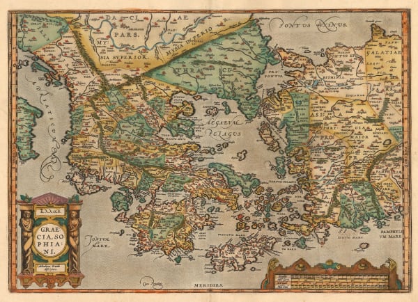 Abraham Ortelius, Greece during the Classical period, 1592