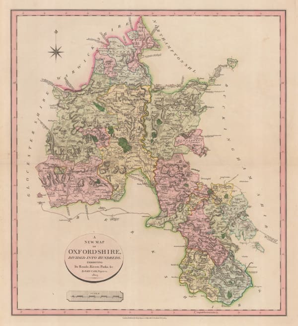John Cary, A New Map of Oxfordshire, 1805