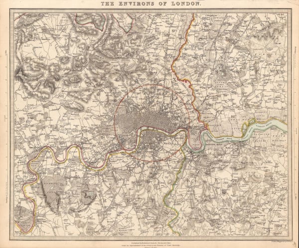 Society for the Diffusion of Useful Knowledge (SDUK), The Environs of London, 1832