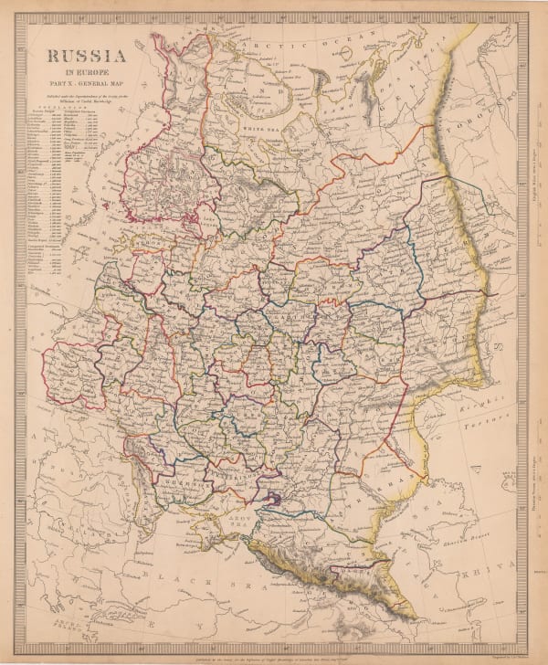 Society for the Diffusion of Useful Knowledge (SDUK), Russia in Europe, 1840 c.