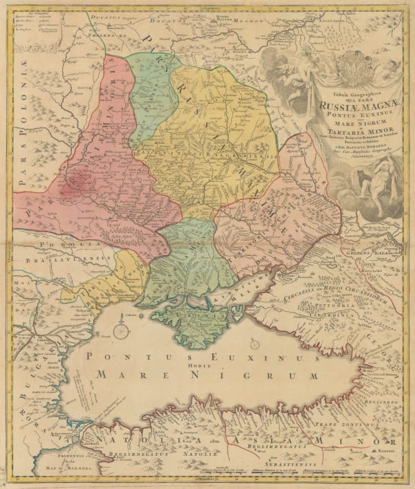 Johann Baptist Homann, Crimea, the Black Sea and Ukraine, 1720