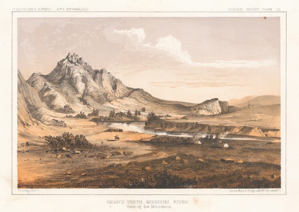 United States Pacific Railroad Expeditions (USPRR), Montana - Bear's Teeth Mountain, 1860