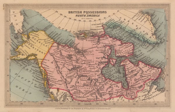 Thomas Starling, Miniature map of Canada, 1830 c.