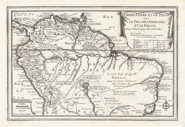 Nicolas de Fer, Brazil, Peru, and the Amazon , 1705