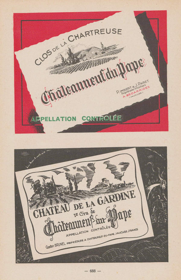 Walter Crotch, Wine - Chateauneuf de Pape, 1947