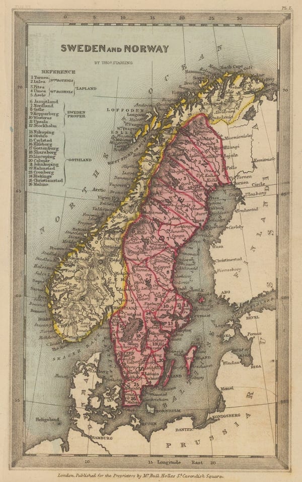 Thomas Starling, Sweden and Norway, 1830 c.