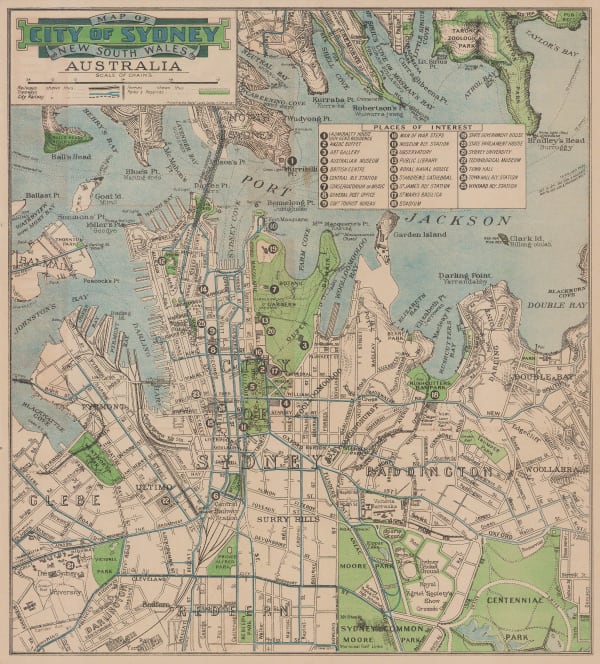 Dept. of Lands, Map of the City of Sydney, 1935 c