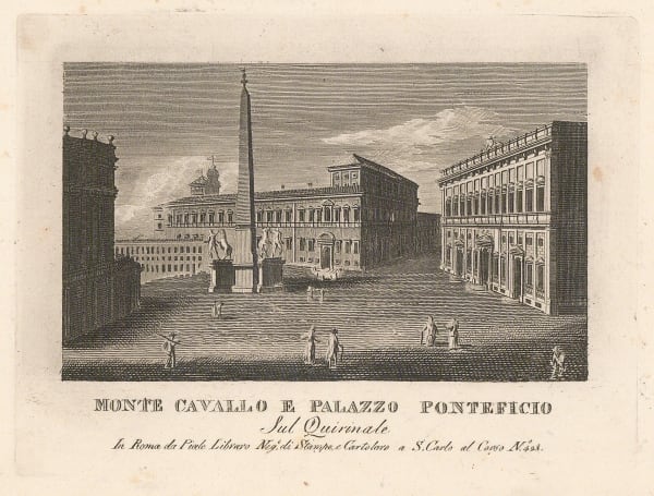 Pietro Piale, Italy - Rome, Piazza del Quirinale, 1839