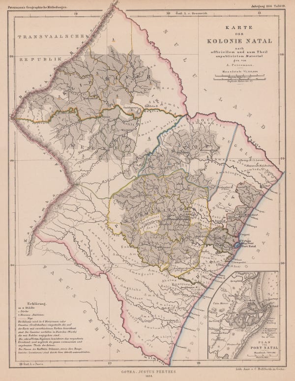 Justus Perthes, Natal Colony, 1856