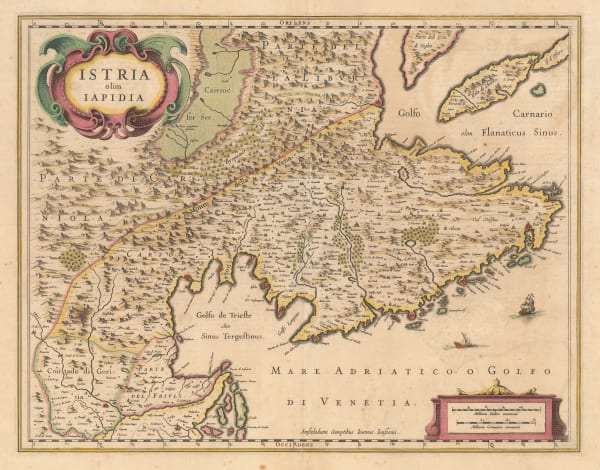 Willem & Jan Blaeu, Istria olim Iapidia, 1640 c.