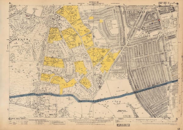 Ordnance Survey, Southfields & Wimbledon, 1933 c.
