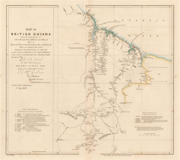 John Arrowsmith, Map of British Guiana (Guyana), 1838