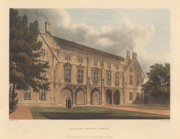 Rudolph Ackermann, Cambridge University - Magdalene College, Pepys Library, 1815