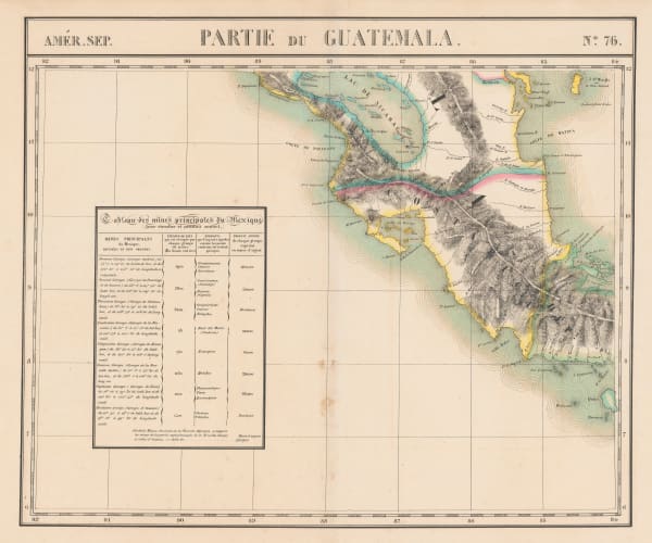 Philippe Vandermaelen, Costa Rica & Nicaragua, 1827