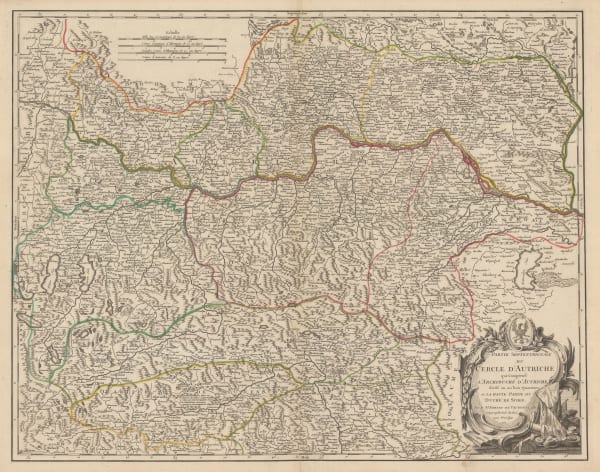 Robert de Vaugondy, Archduchy of Austria, 1752