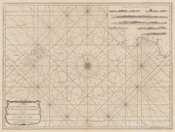 Laurie & Whittle, A Chart of the Chops of the Channel, to the South of Scilly Islands: Containing the West Coast of Cornwall and Scilly Islands, 1795