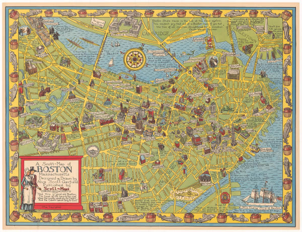 Alva Scott Garfield, A Scott-Map of Boston Massachusetts, 1959