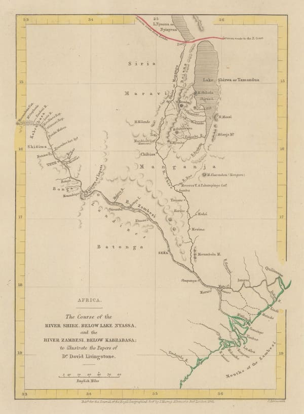 Royal Geographical Society (RGS), Courses of the Zambezi and Shire rivers, 1861