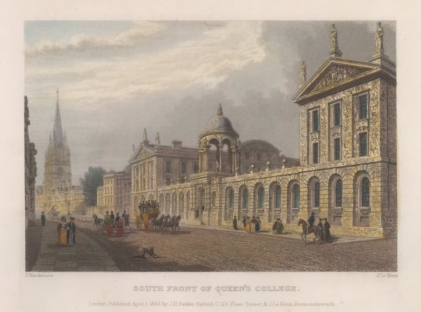John Le Keux, Oxford University - Queen's College, 1838