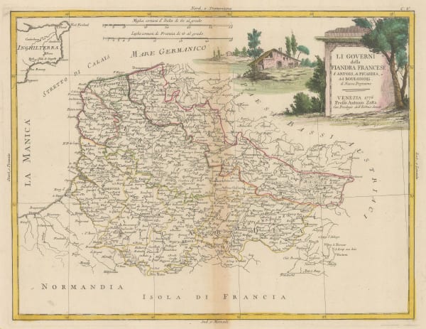 Antonio Zatta, Northern France and Southern Belgium, 1776