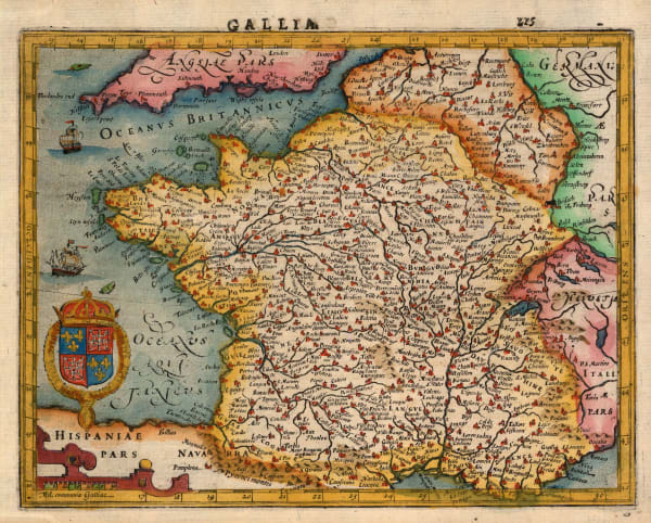 Mercator Hondius, France, 1621